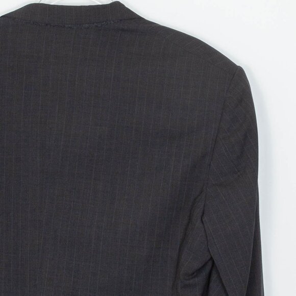 Brooks Brothers Brooksease Dark Gray Pinstriped Suit Jacket Mens Size 50 Long - Picture 7 of 8